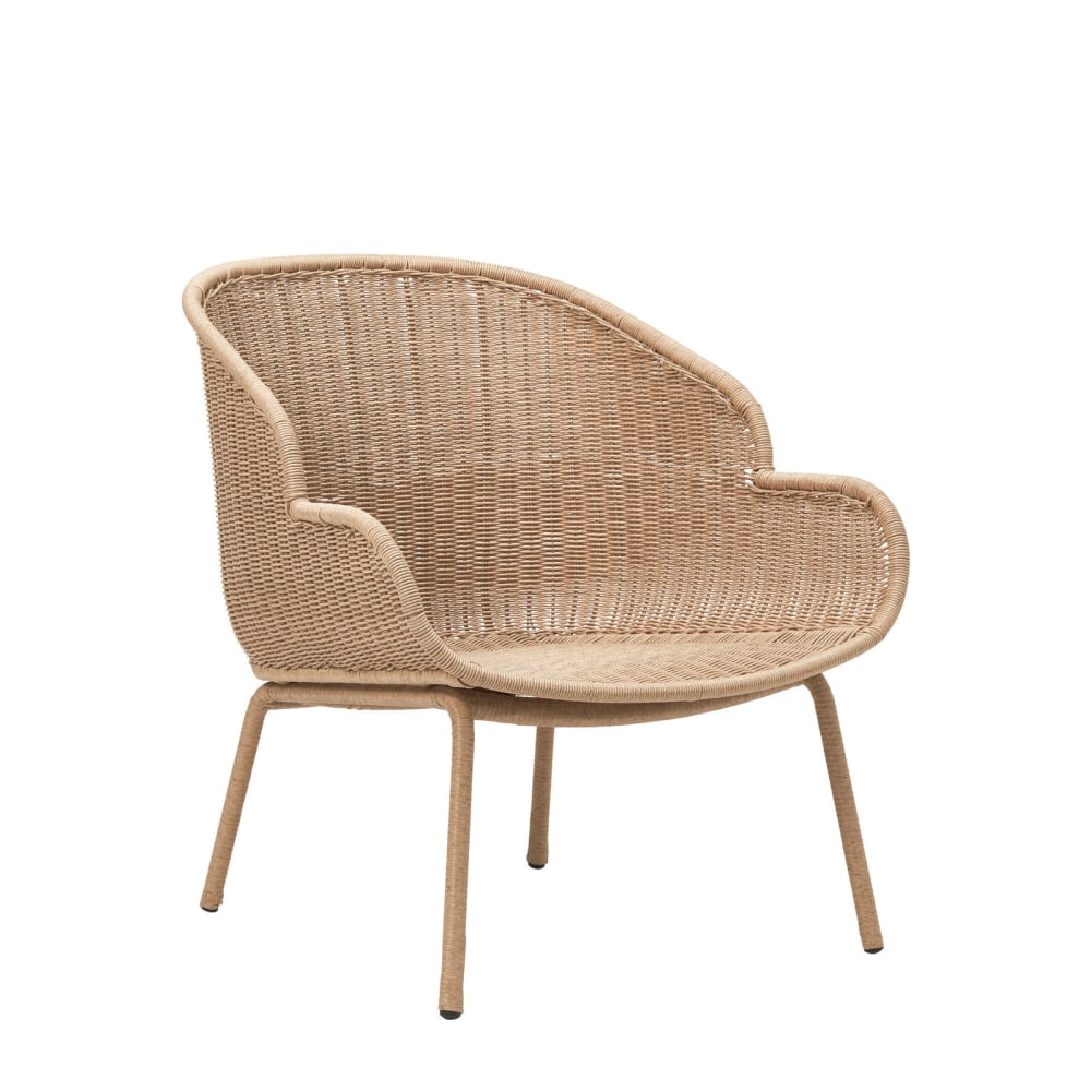 Sillón lounge exterior natural metal marrón