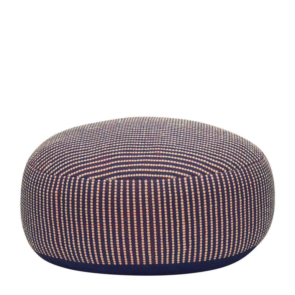 Pouf en coton multicolore