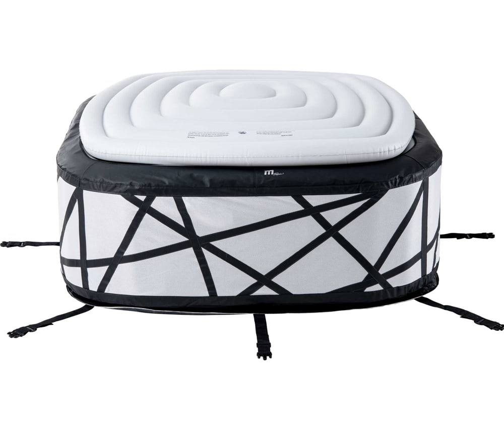 Spa gonflable noir et blanc - 930 L - 6 personnes
