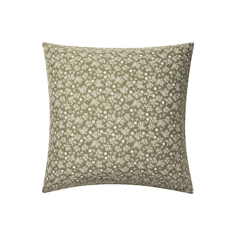 Origin Taie d'oreiller en lyocell vert kaki 50x75cm style campagne Certifié Oeko-Tex - Coton