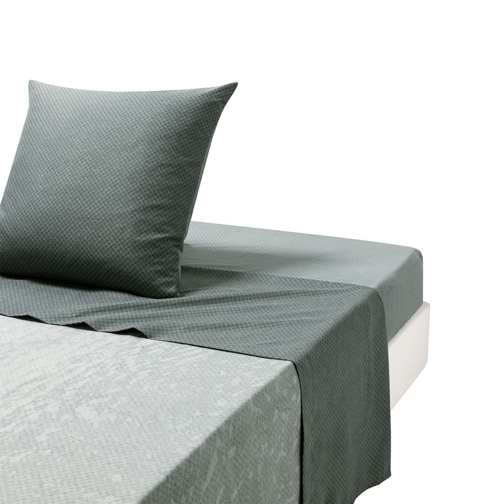 Drap plat en microfibre bleu 240x300cm