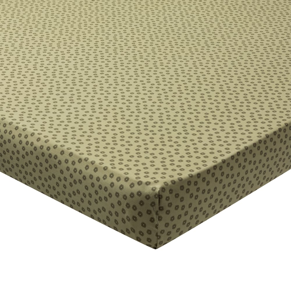 Drap housse en lyocell vert kaki 140x190cm