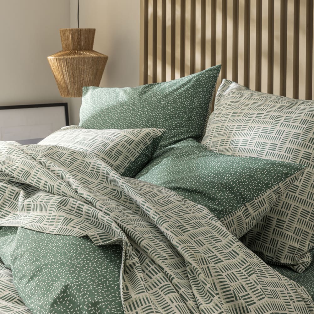Parure de lit en bambou vert 140x200cm — vue 4