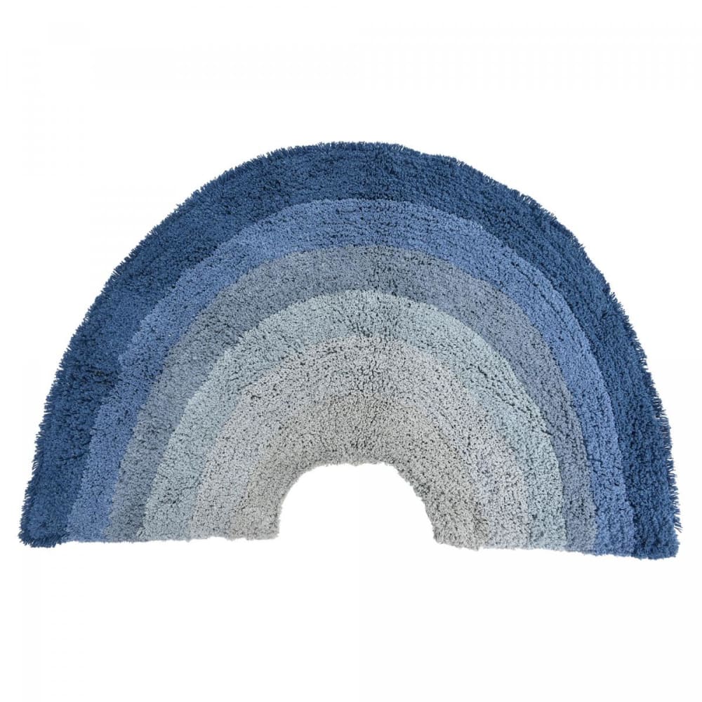 Un amour de tapis Handgetufteter Kinderteppich Aus Bio-baumwolle, Geometrisches 60x100 style exotic Blau Öko-Tex Zertifikat Kinder
