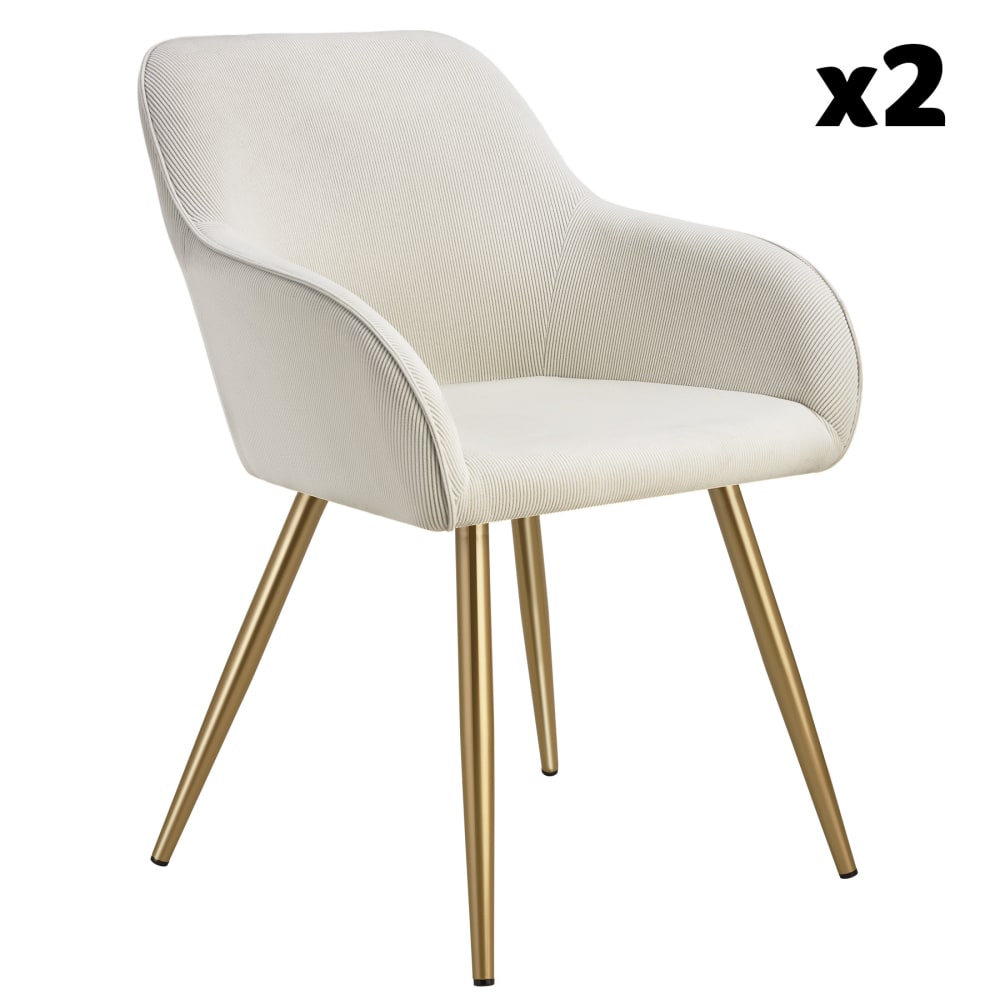 Lot de 2 chaises en velours