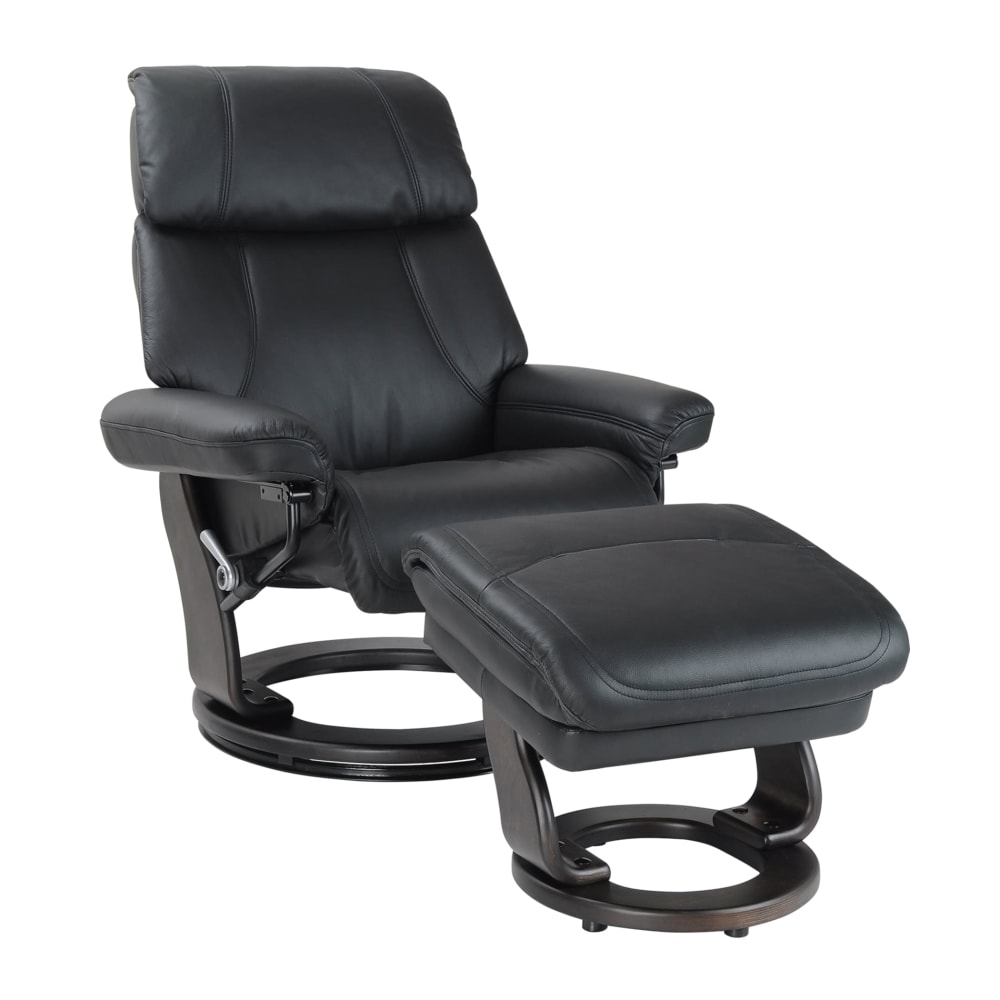 Fauteuil relax confortable en cuir noir