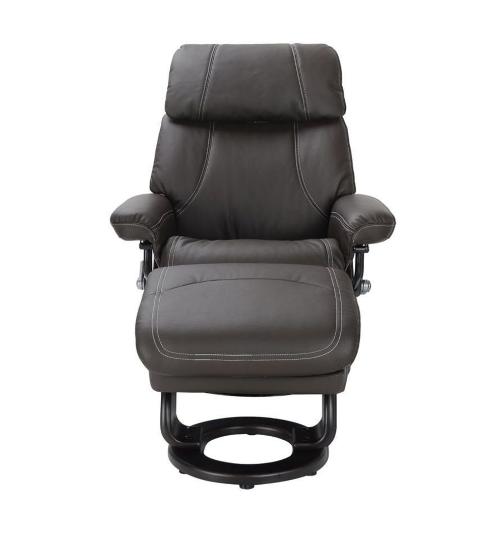 Fauteuil relax confortable en cuir marron