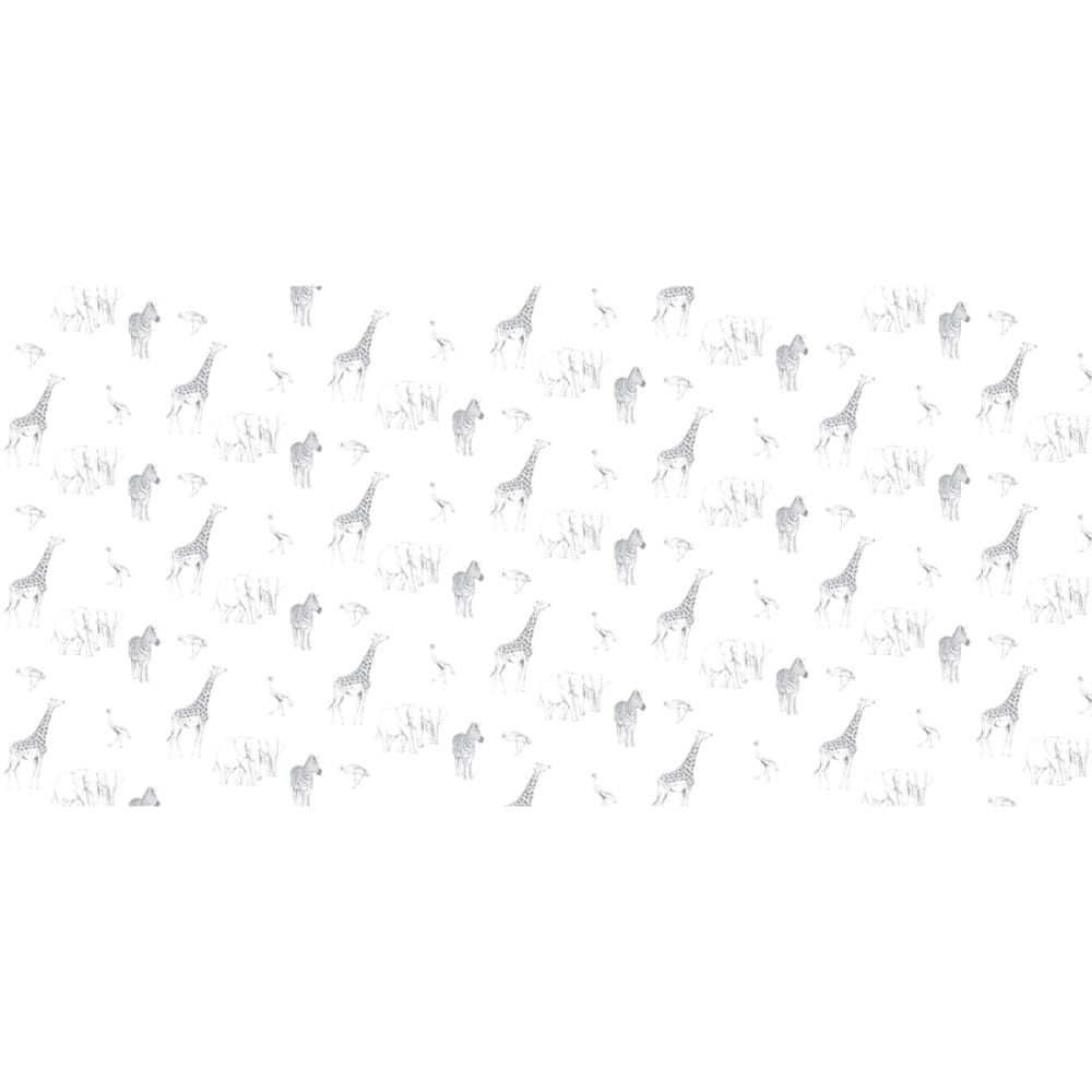 Papier peint enfant motif tanzanie, noir et blanc 150 x 250c - Maisons du Monde