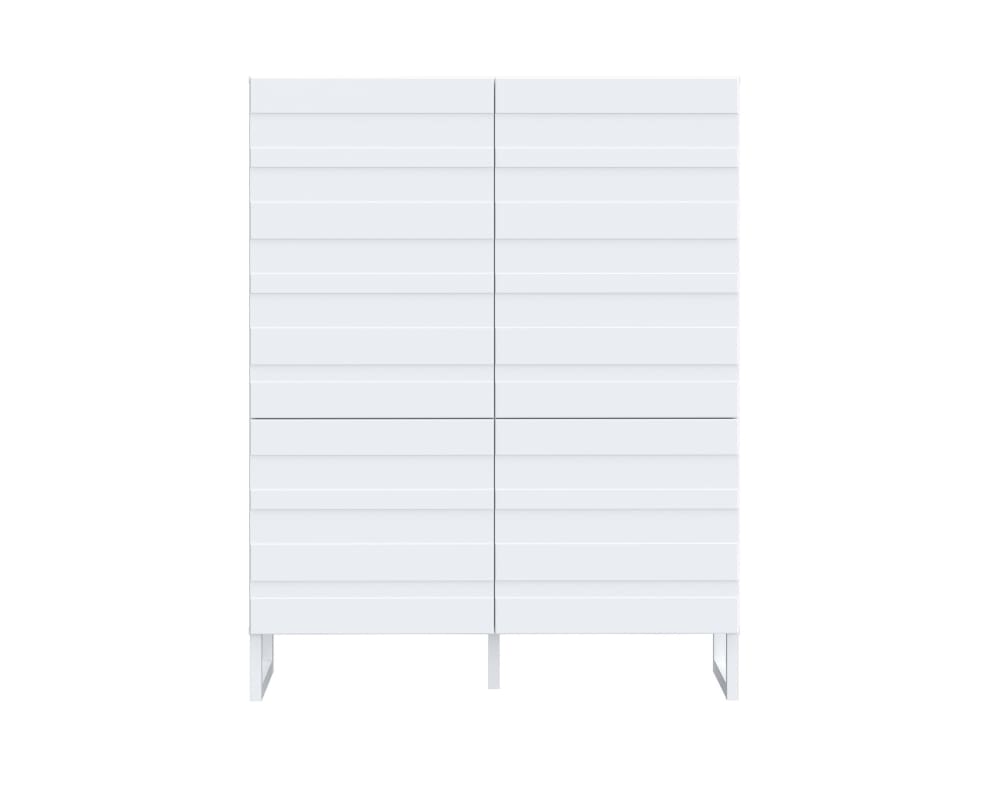 Buffet haut contemporain 110 cm blanc