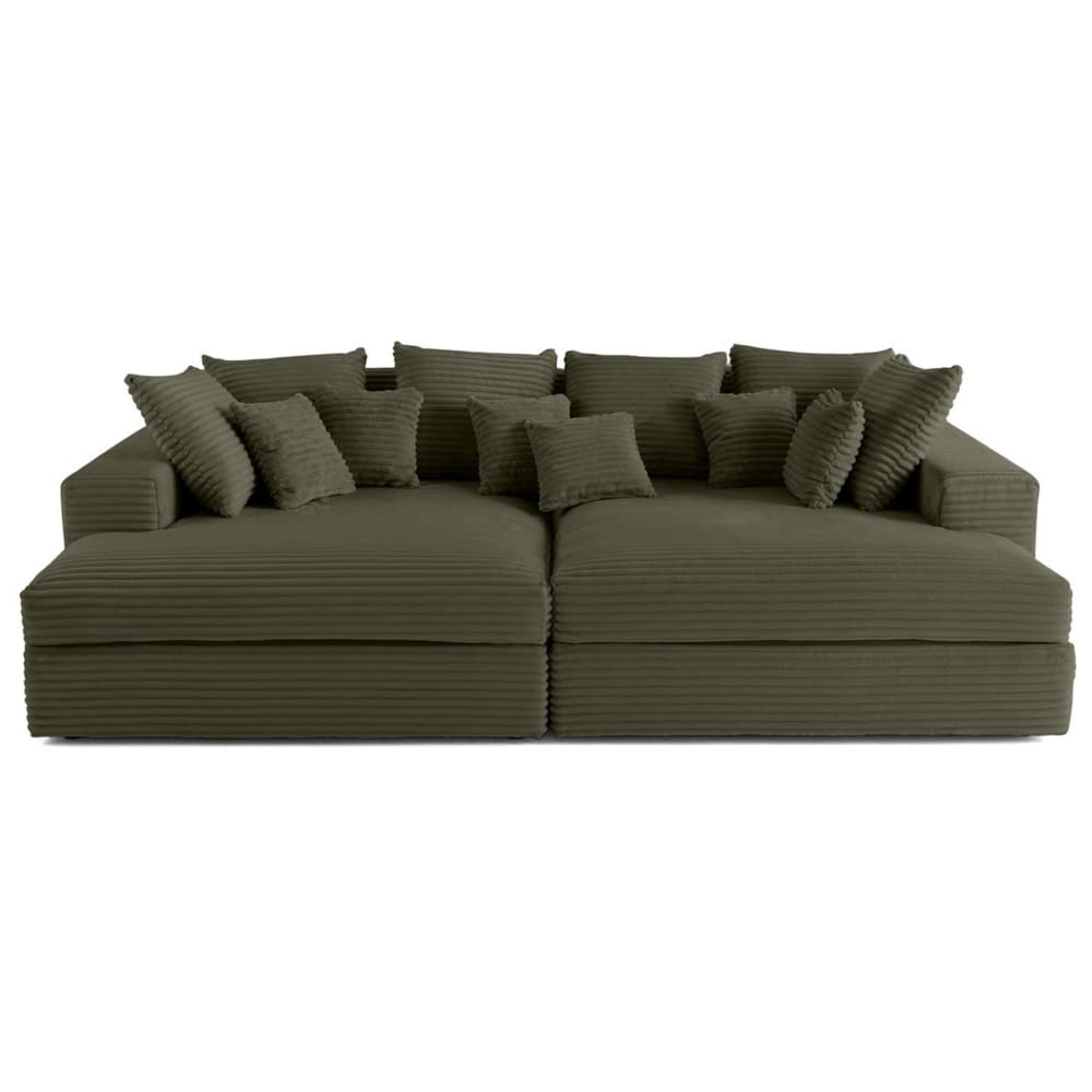 Canapé droit 4 places en  vert