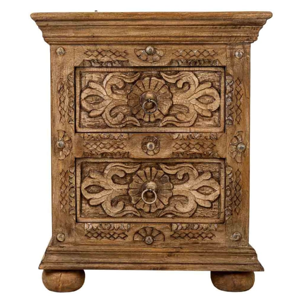 Table de chevet en bois marron 50x40x60h - Maisons du Monde