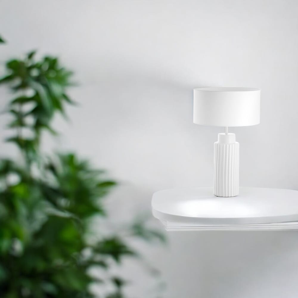 Lampe à poser en céramique, blanc H : 64cm — vue 3