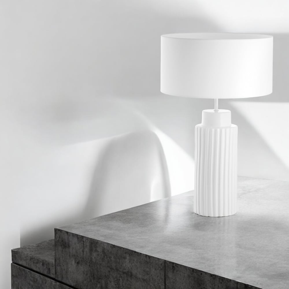 Lampe à poser en céramique, blanc H : 64cm — vue 4