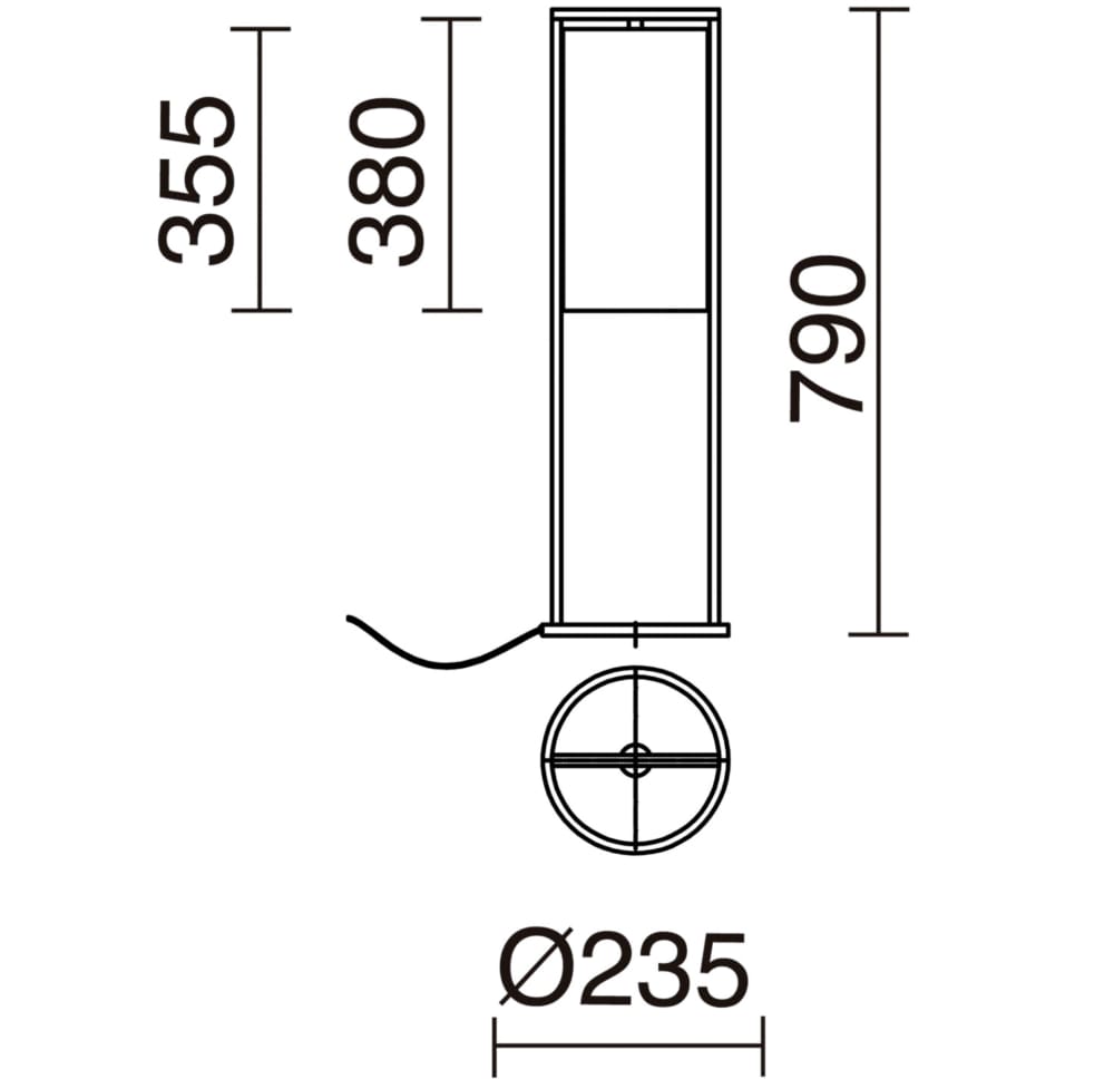 Lampe à poser en métal, blanc H : 79cm — vue 4
