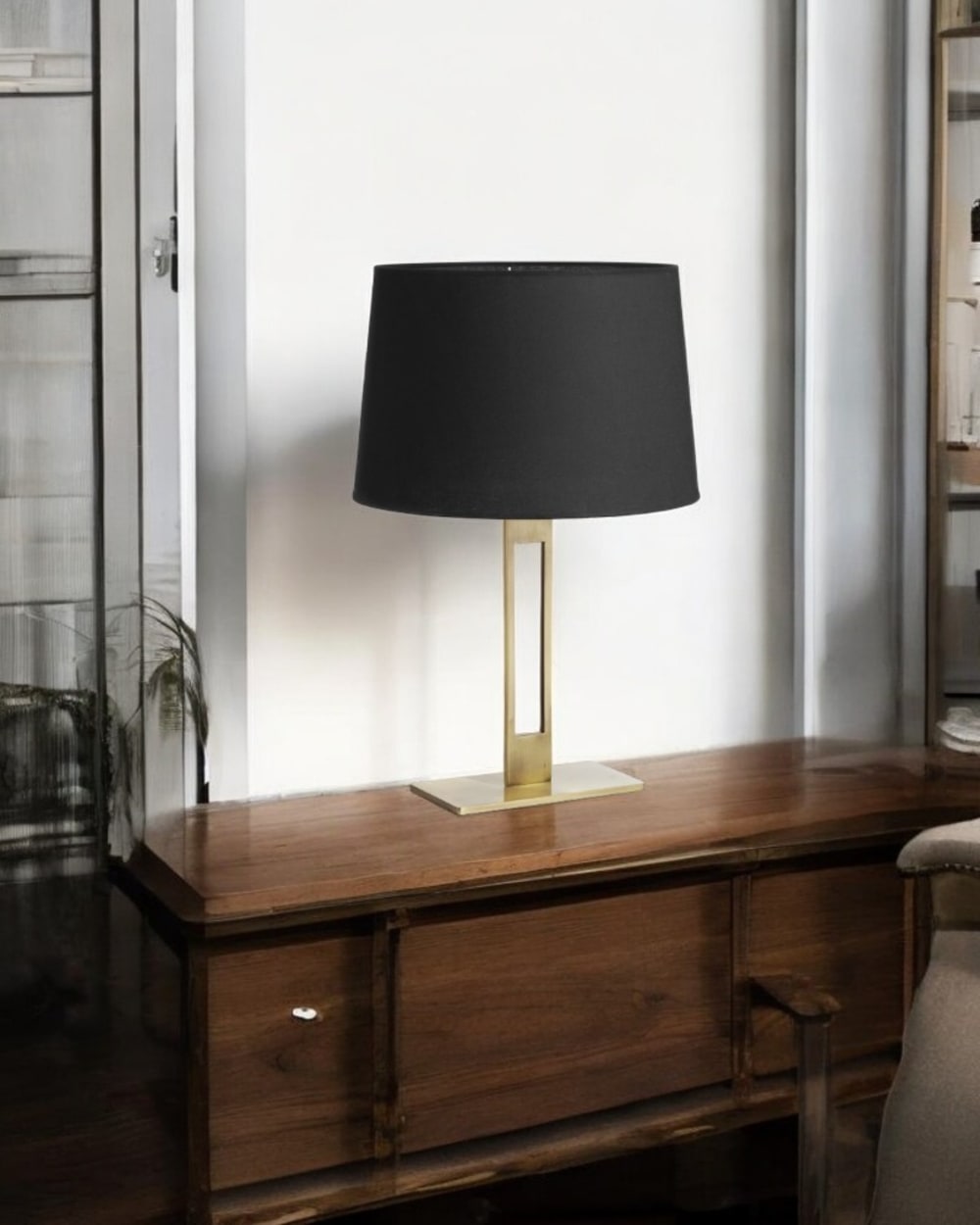 Lampe à poser en métal, noir H : 56cm - Maisons du Monde