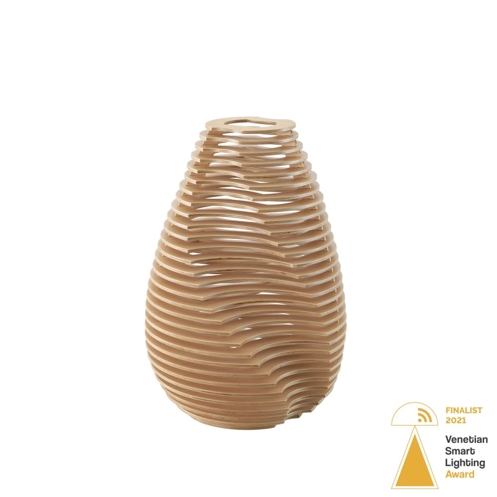 Lampe à poser en bois, marron H : 64cm Lampe à poser en bois, marron H : 64cm