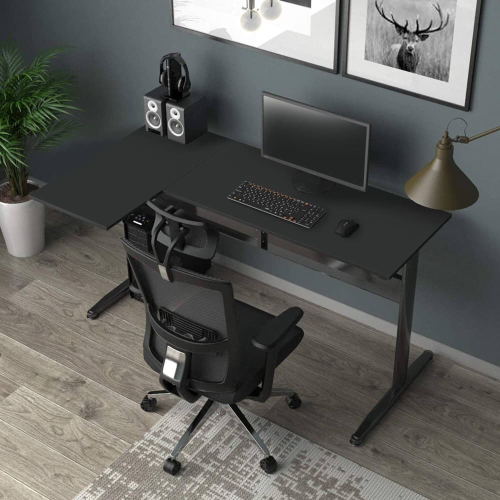 Bureau effet bois noir 80x140h75 cm - Maisons du Monde