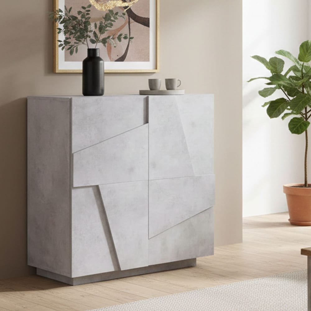Buffet effet bois ciment 81x44h86 cm - Maisons du Monde
