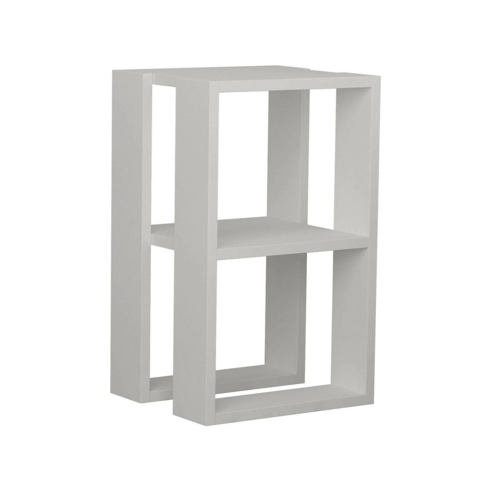 Dmora Nachttisch Holzoptik weiß 30x30h55 cm style modern - Holz
