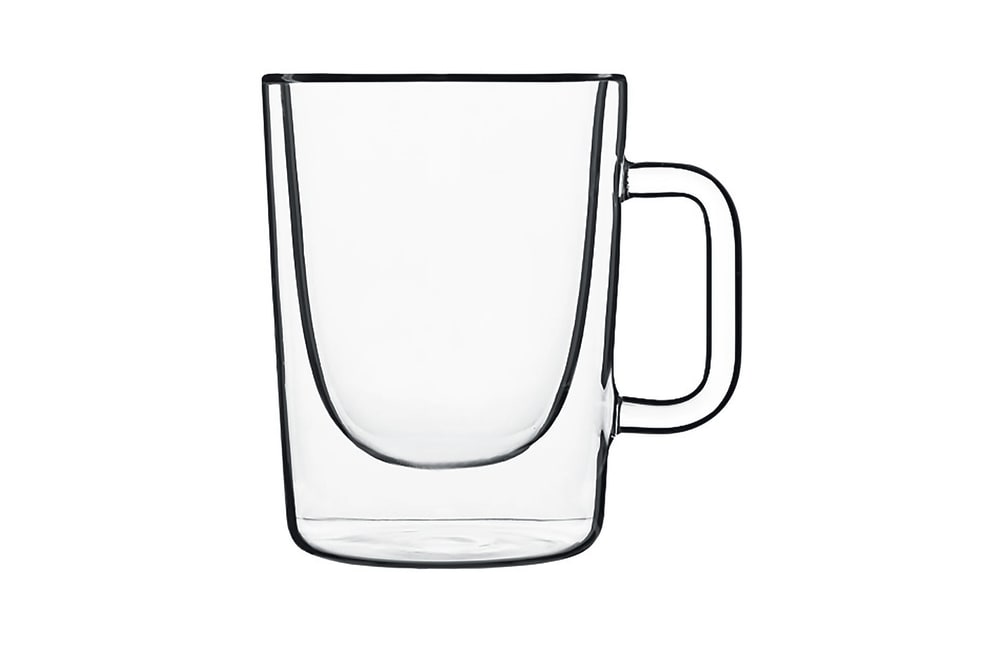 Lot de 2 Tasses à café en Verre double paroi, transparent, 30 cl