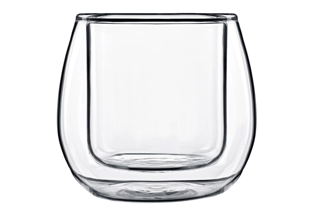 Lot de 2 Tasses à café en Verre double paroi, transparent, 11,5 cl