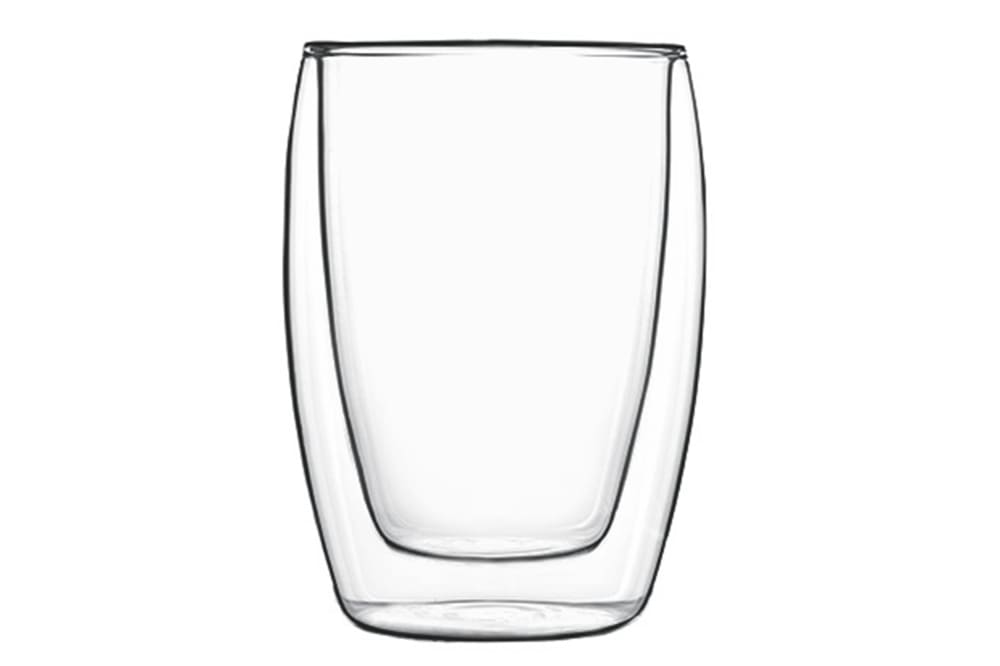 Lot de 2 Tasses à café en Verre double paroi, transparent, 27 cl