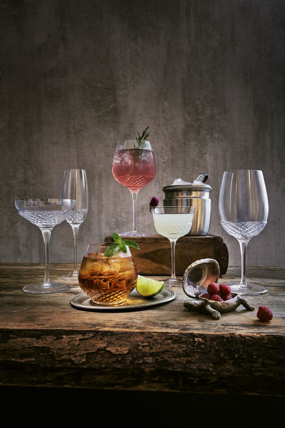 Lot de 6 Verres à cocktail en Cristallin, transparent, 30 cl - Maisons du Monde