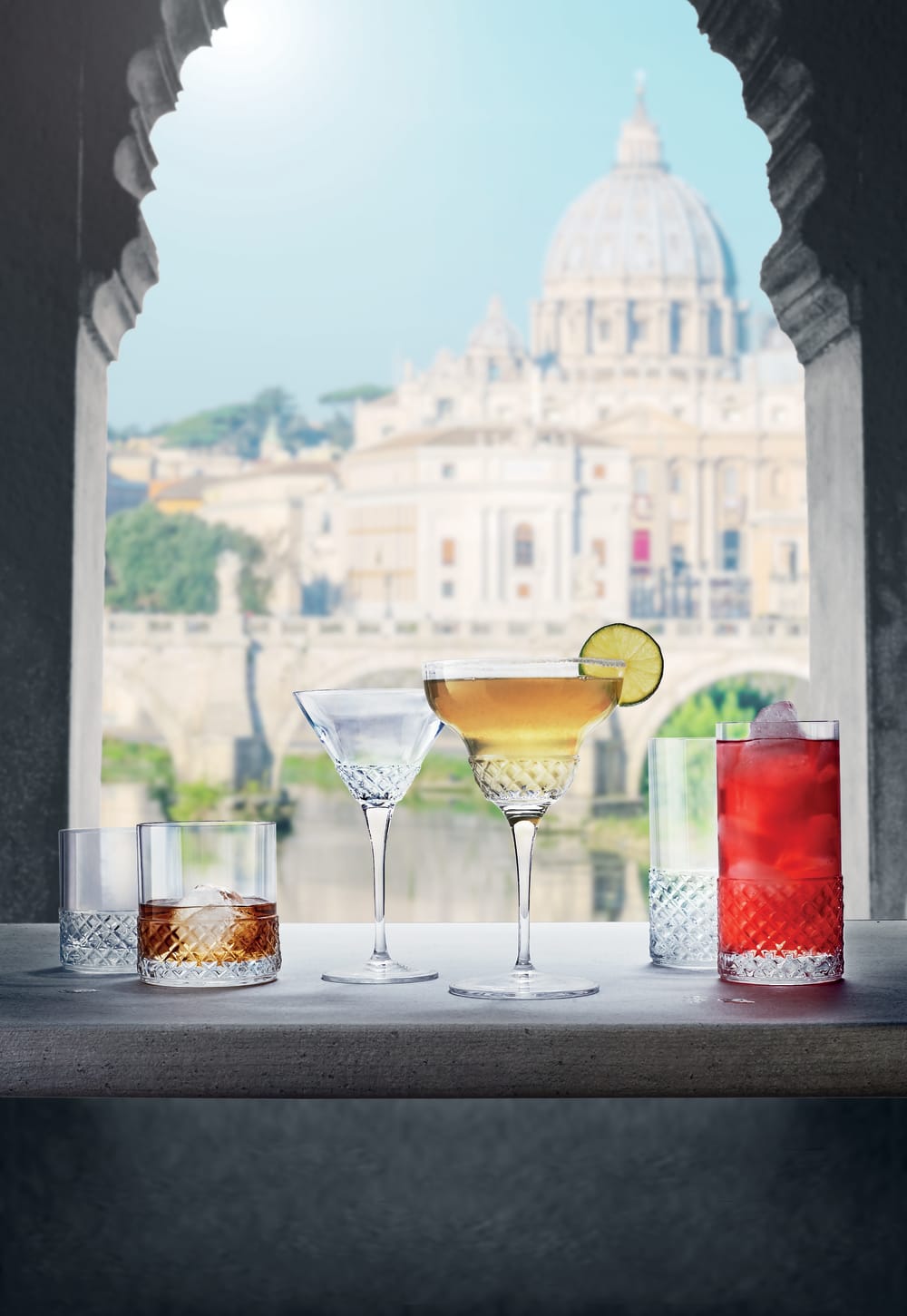 Lot de 6 Verres à cocktail en Cristallin, transparent, 39 cl - Maisons du Monde