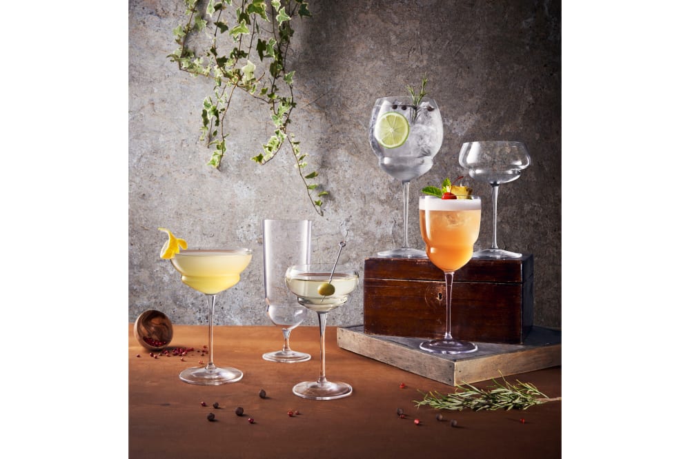 Lot de 6 Verres à cocktail en Cristallin, transparent, 30 cl - Maisons du Monde