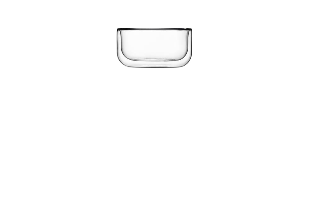Lot de 2 Bols en Verre double paroi, transparent, 42 cl
