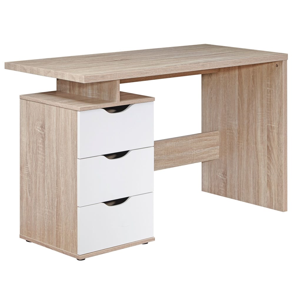 Bureau à 3 tiroirs en aggloméré, chêne sonoma Bureau à 3 tiroirs en aggloméré, chêne sonoma