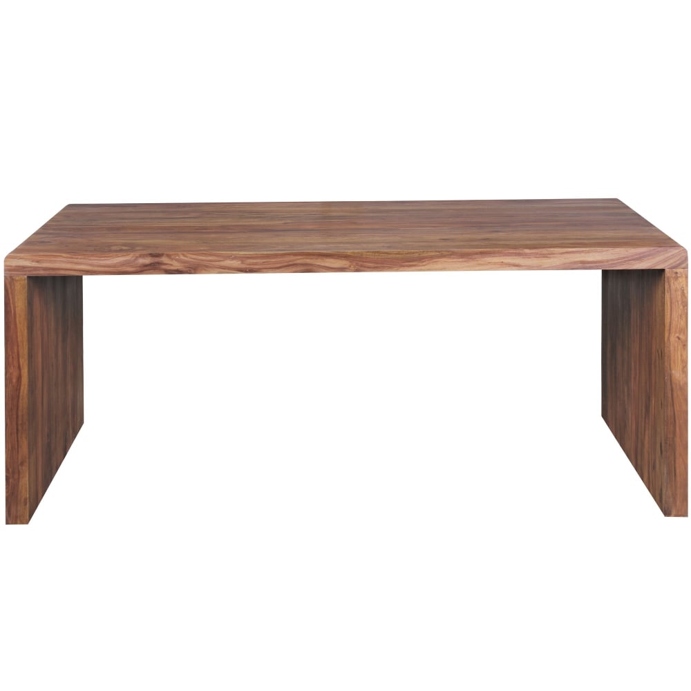 Bureau épuré en bois de sheesham, marron