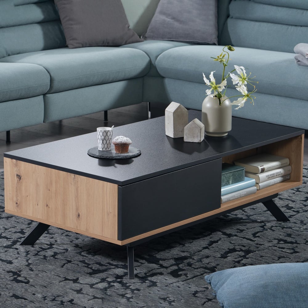 Couchtisch mit 2 Schubladen aus MDF, Braun - Maisons Du Monde