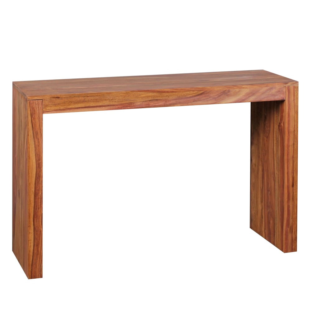 Console étroite en bois de sheesham massif, marron Console étroite en bois de sheesham massif, marron
