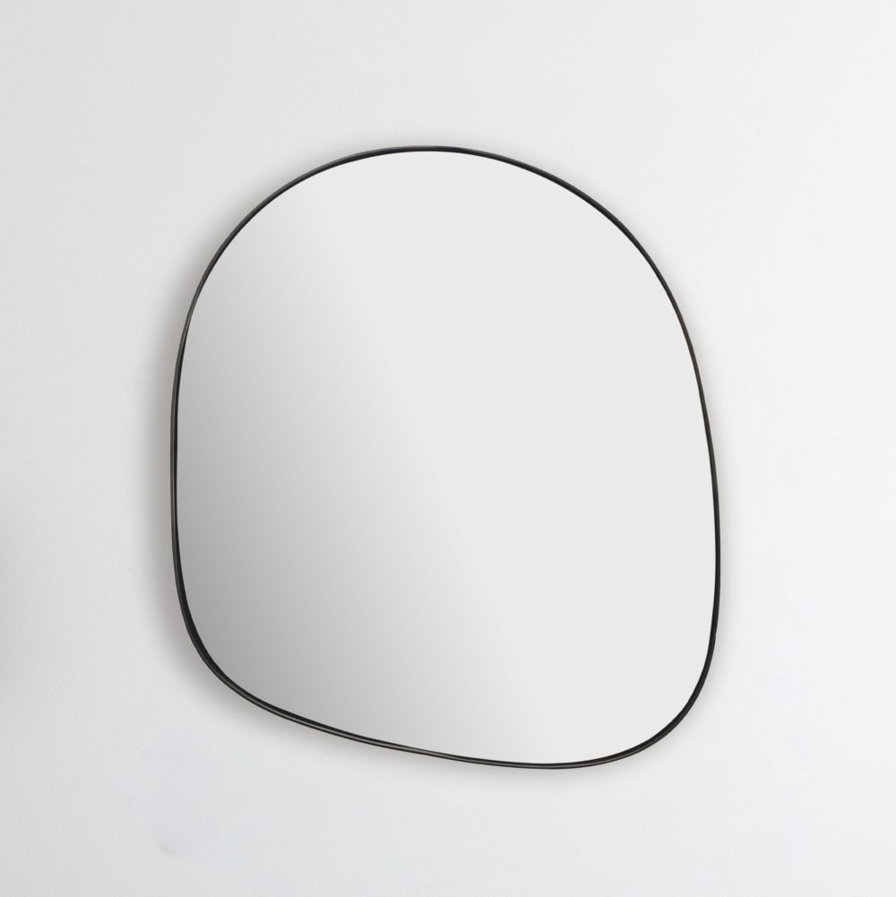 Miroir mural en verre, noir