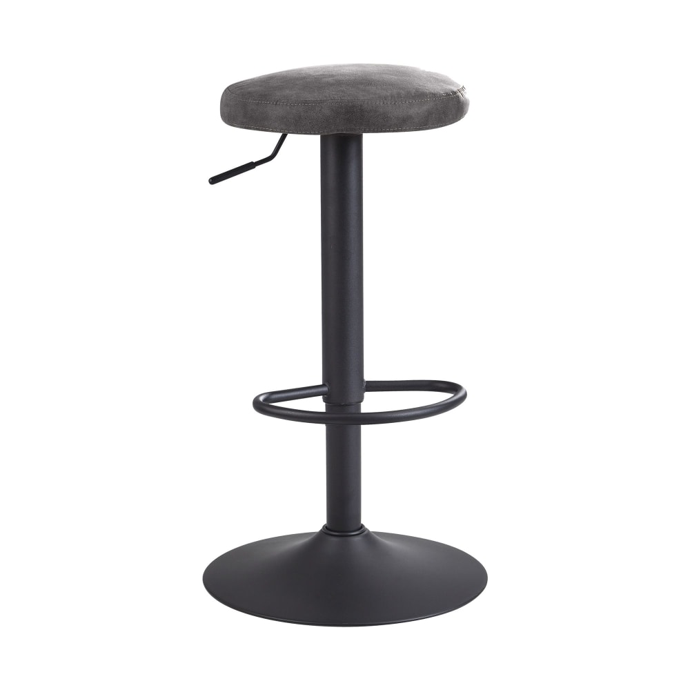 FineBuy Barhocker in Wildlederoptik aus Stoff, Grau style modern Grau Stoff
