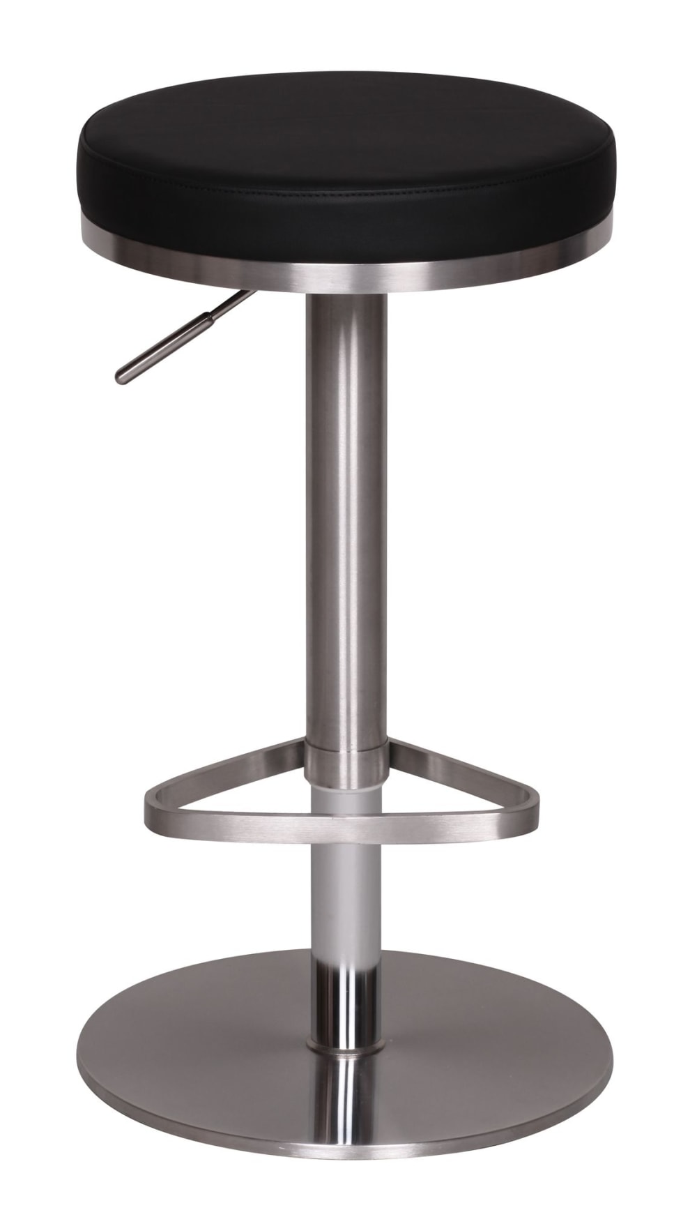 Barhocker höhenverstellbar aus Kunstleder, Schwarz - Maisons Du
