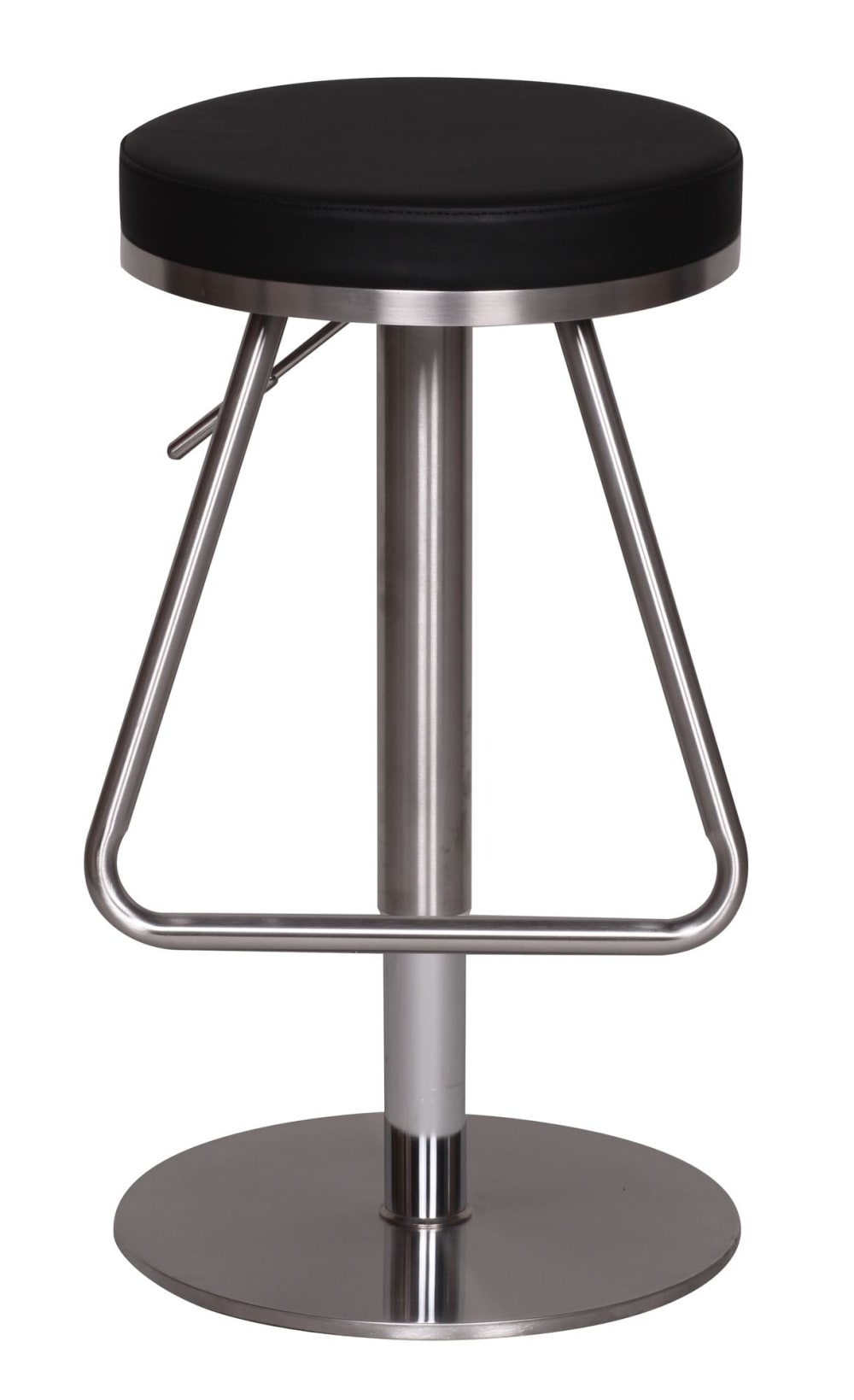 Barhocker höhenverstellbar aus Kunstleder, Schwarz - Maisons Du