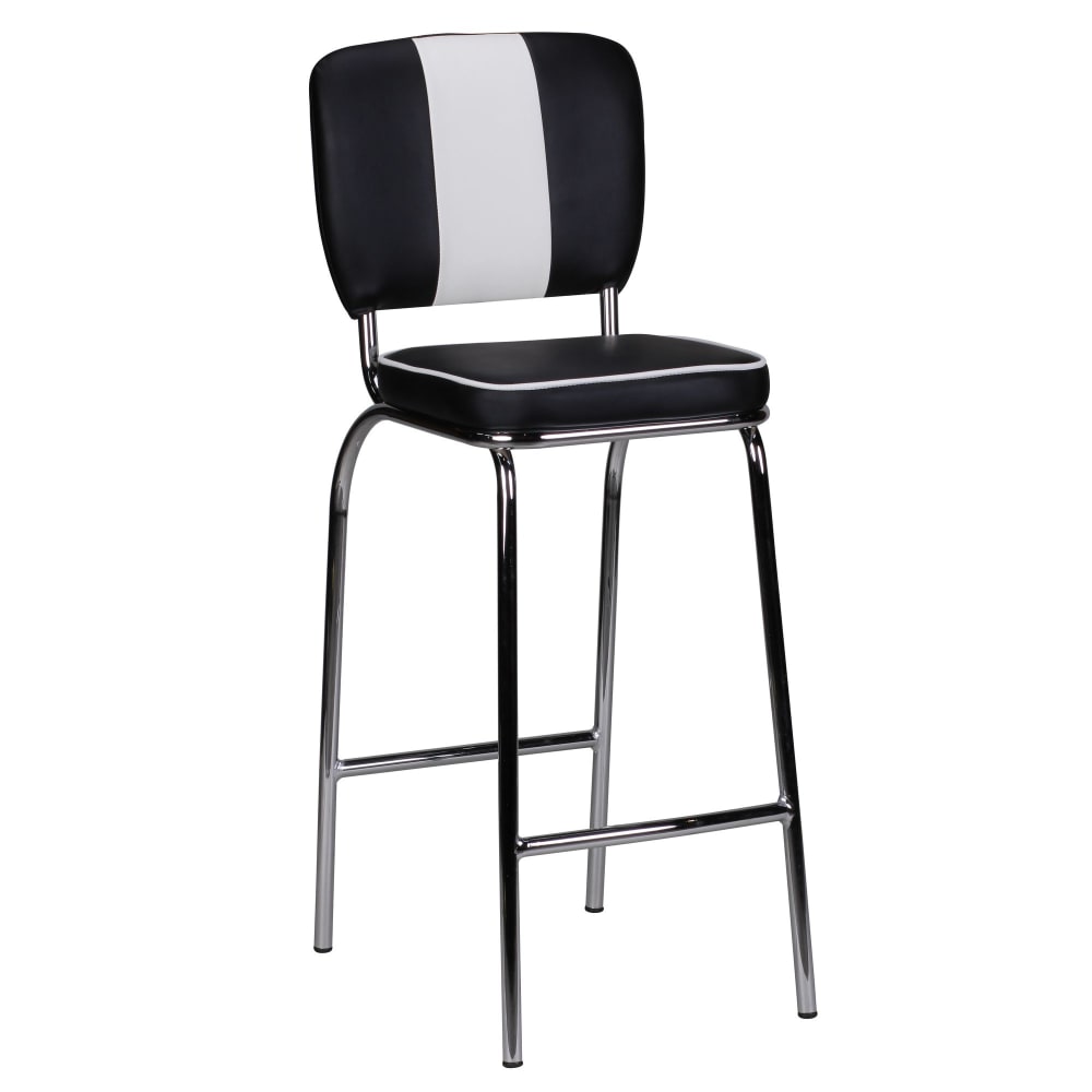 FineBuy Barhocker aus Kunstleder, Schwarz style modern Schwarz Pvc - Polyvinlychlorid