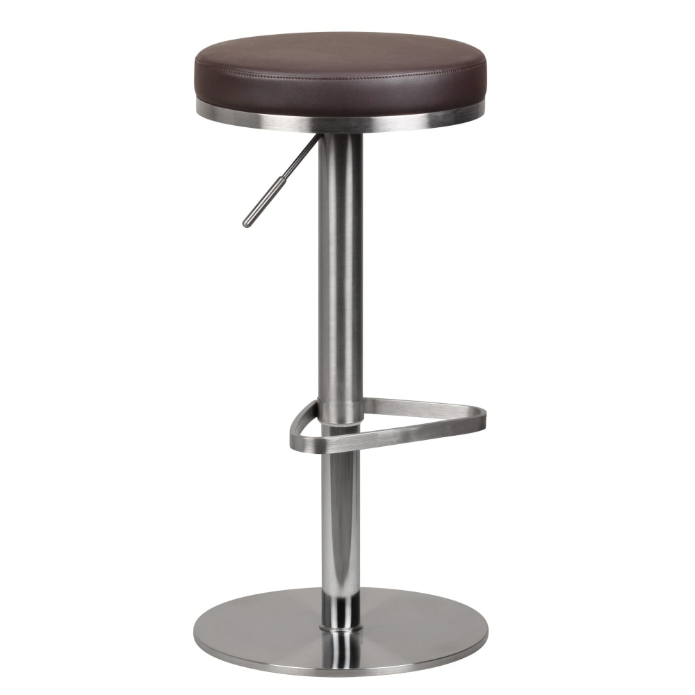 FineBuy Barhocker höhenverstellbar aus Kunstleder, Braun style modern Braun Pvc - Polyvinlychlorid