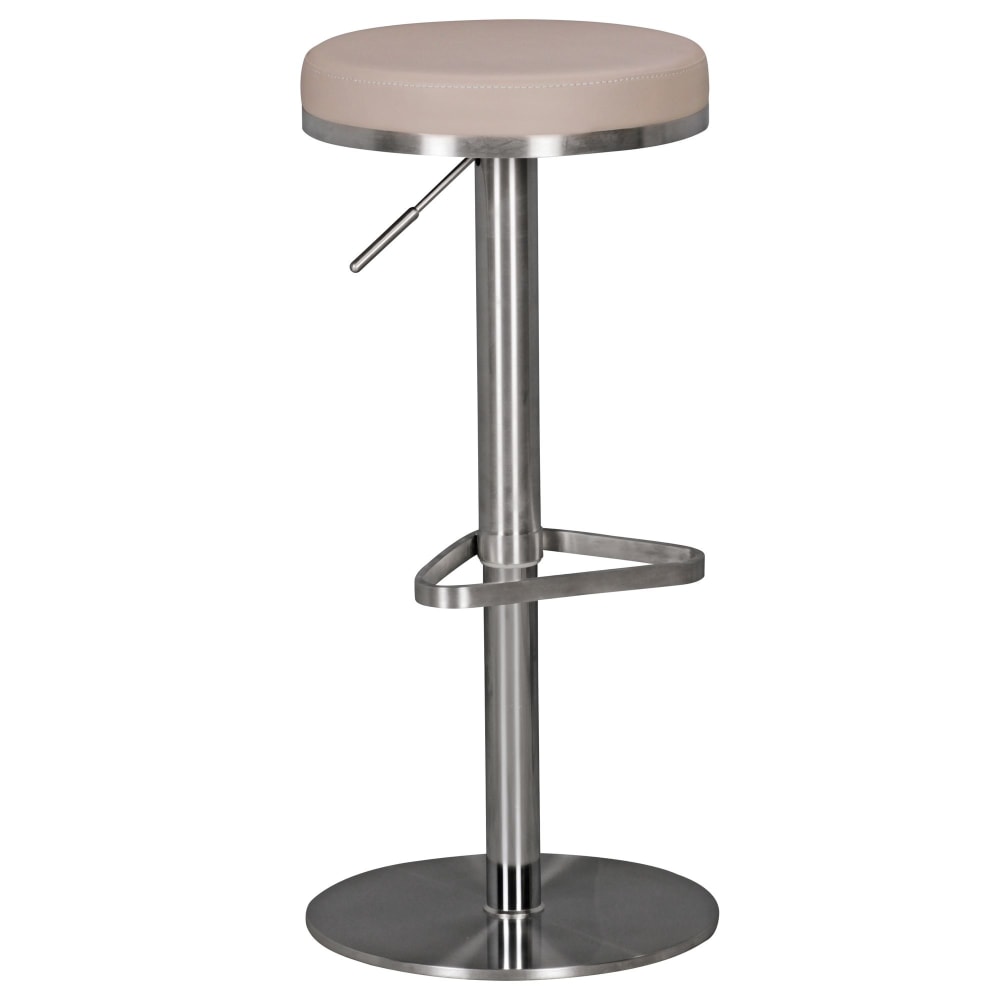 FineBuy Barhocker höhenverstellbar aus Kunstleder, Beige style modern Beige Pvc - Polyvinlychlorid