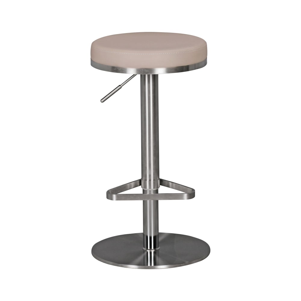 Barhocker höhenverstellbar aus Kunstleder, Beige - Maisons Du
