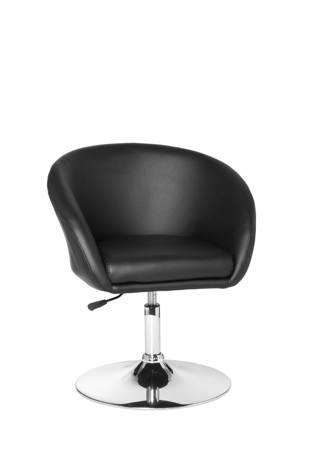 FineBuy Relaxsessel drehbar aus Kunstleder, Schwarz style modern Schwarz Pvc - Polyvinlychlorid