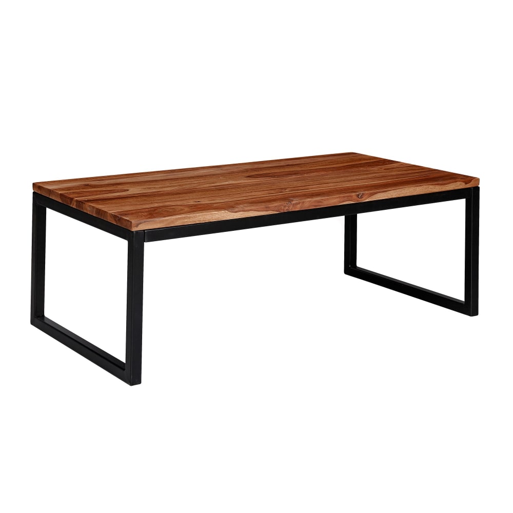 Table basse rectangulaire en bois massif de sheesham, marron Table basse rectangulaire en bois massif de sheesham, marron