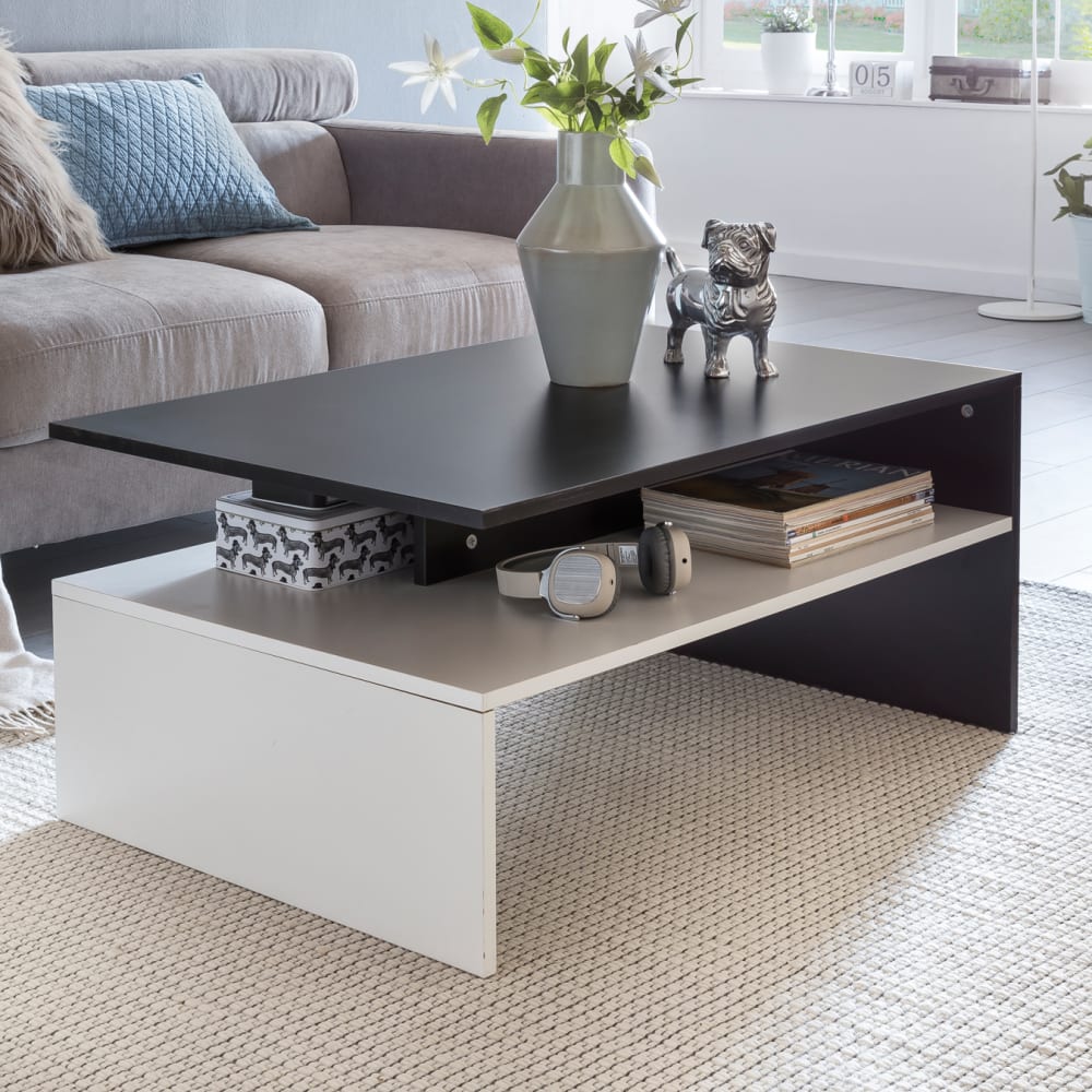 Couchtisch mit Ablage aus Spanplatte, Weiß - Maisons Du Monde