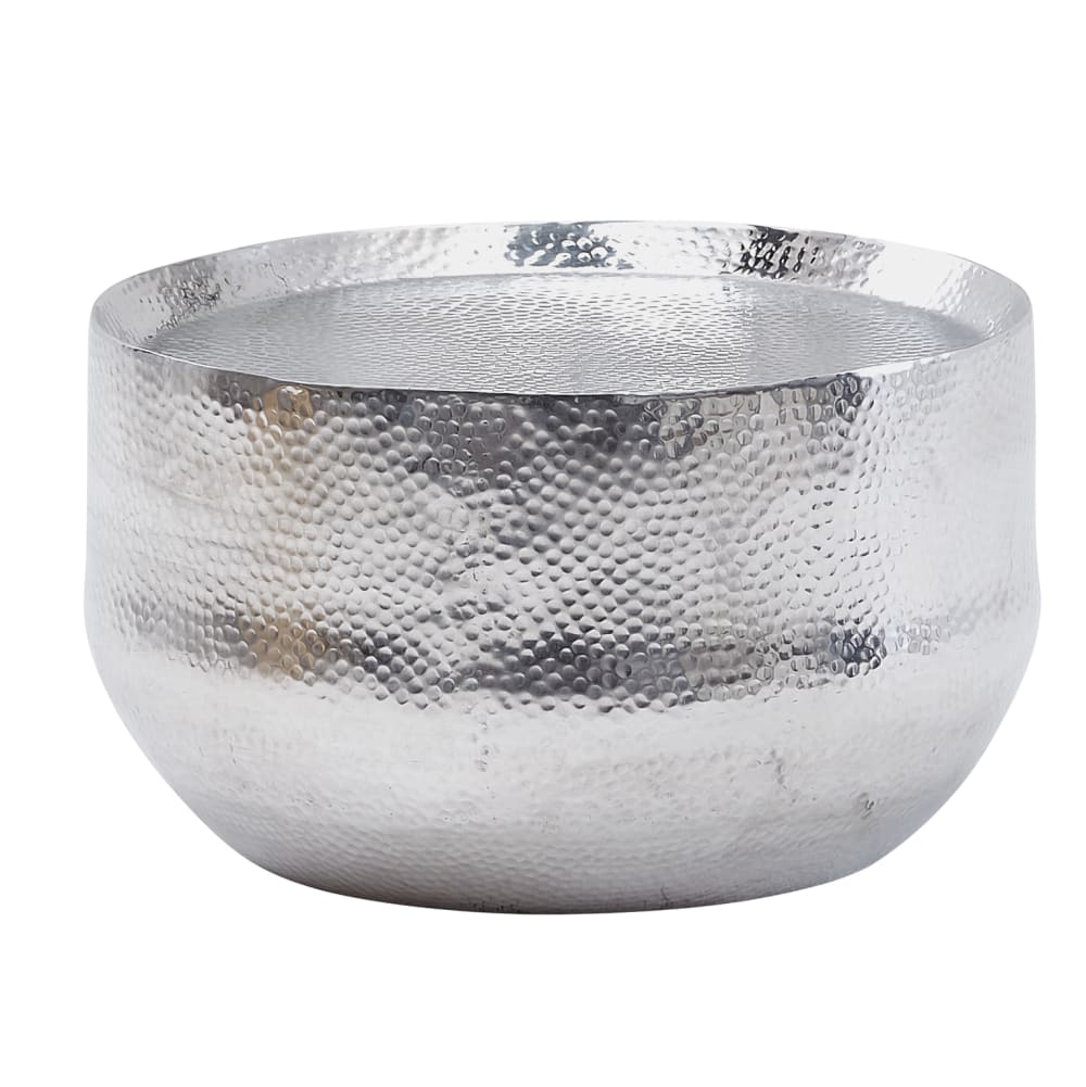 FineBuy Couchtisch rund aus Aluminium, Silber style modern Silber Aluminium