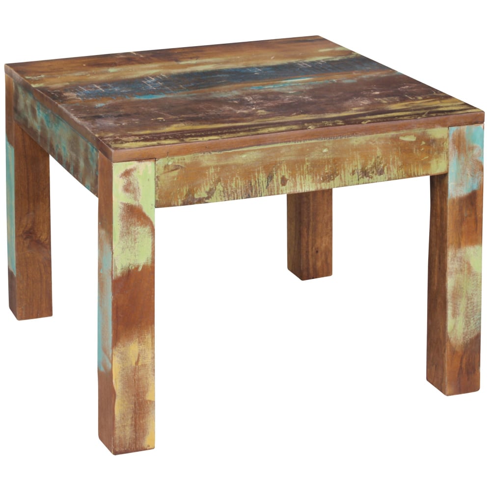FineBuy Couchtisch Shabby aus Mangoholz, Mehrfarbig style modern Braun
