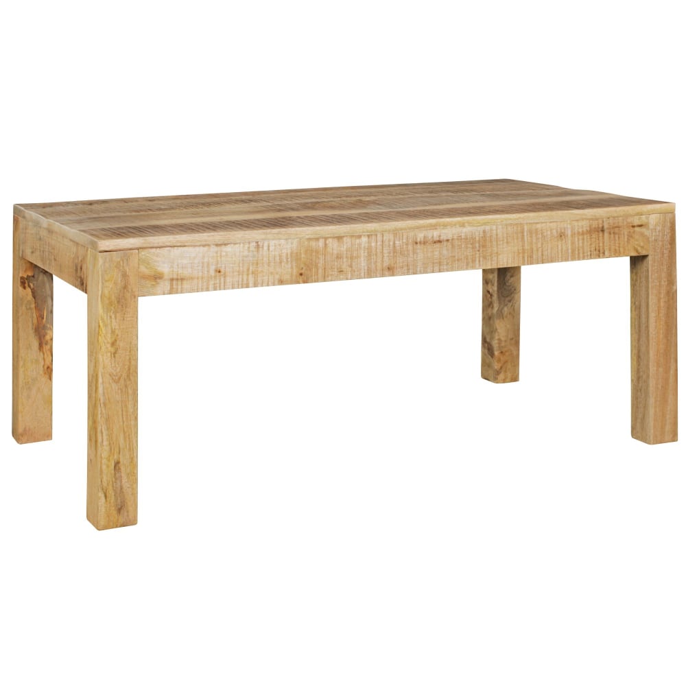 Table basse rustique en bois de manguier, marron