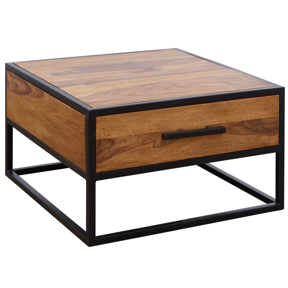Table basse avec tiroir en sheesham, marron Table basse avec tiroir en sheesham, marron