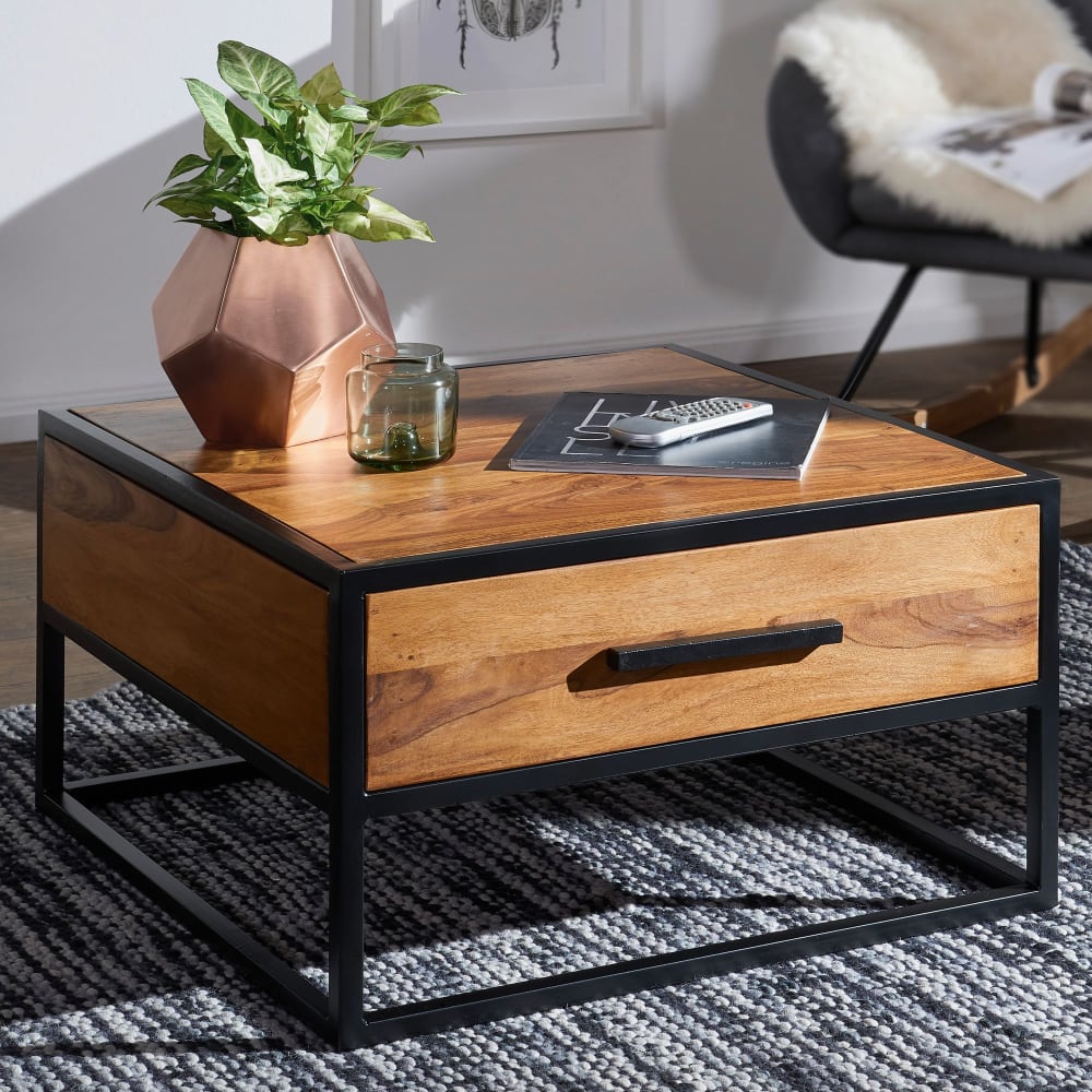 Couchtisch mit Schublade aus Sheesham, Braun - Maisons Du Monde